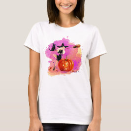 Sassy Witch med Kat Womans T Shirt