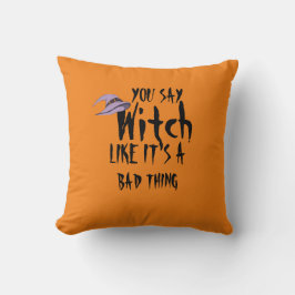 Sassy Witch Slay Halloween Dekorativ kudde