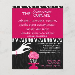 Sassy Zebra Cupcoa Bakery Promotional Flygblad