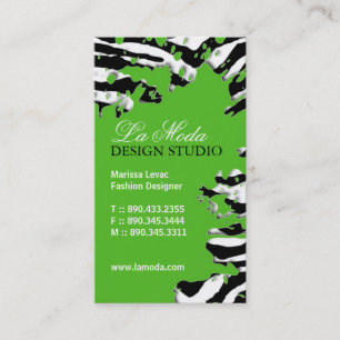 Sassy zebra tryckvisitkort visitkort