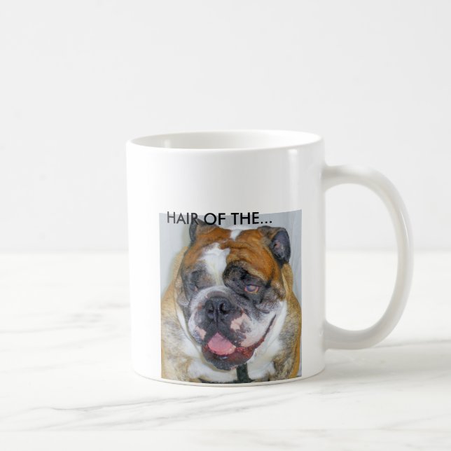 Sassydog HÅR AV hundbulldoggmuggen Kaffemugg (Höger)