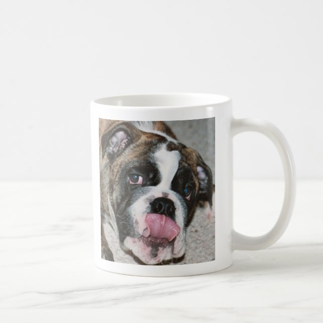 Sassydog LUKTAR JAG BACONbulldoggmuggen Kaffemugg (Höger)