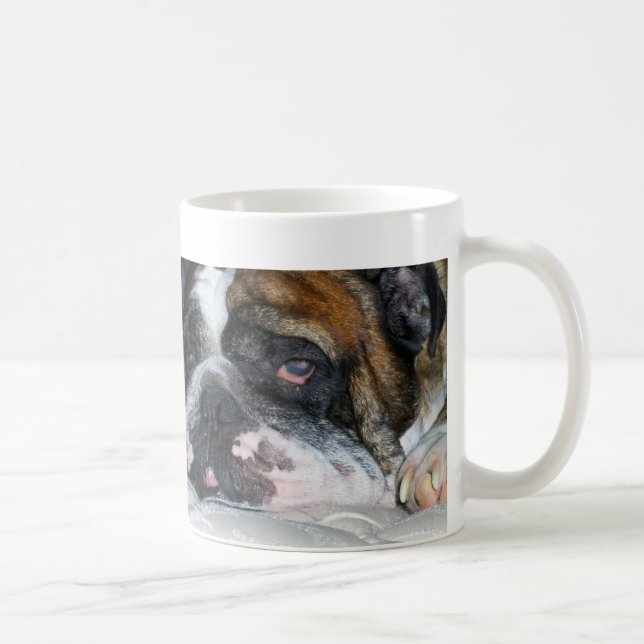 Sassydog sömnig engelsk bulldoggmugg kaffemugg (Höger)