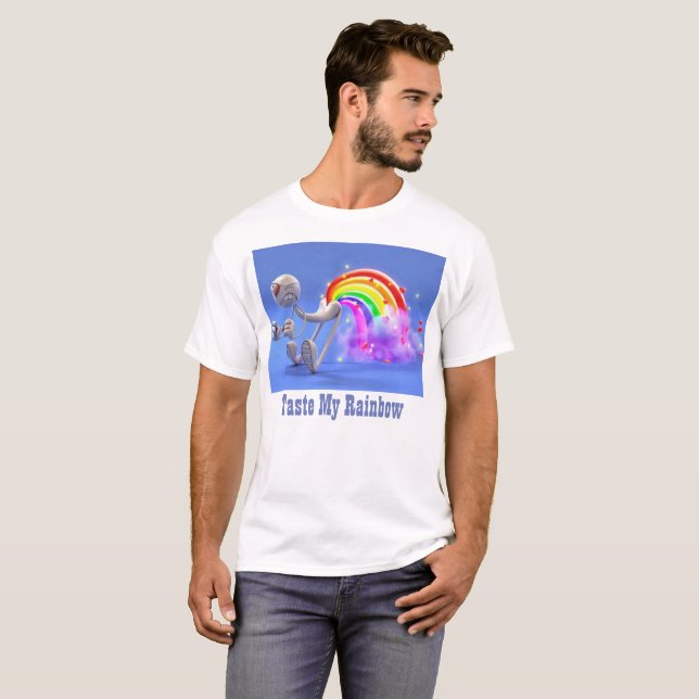 Saste min regnbåge tee shirt (Hel framsida)