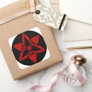 Sasuke Sharingan Sticker Fyrkantigt Klistermärke