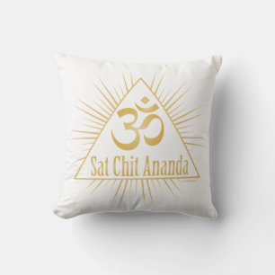 "Sat Chit Ananda" Enhetsmantrayoga Vit Kudde