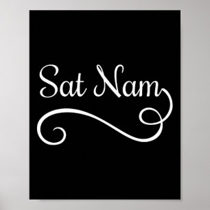 Sat Nam Kundalini Yoga Andlig Chakra Meditation Poster