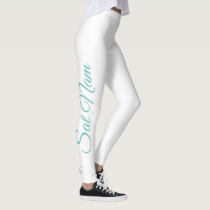Sat Nam Mantra Script Leggings