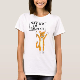Sat no to Handflatan Oil T-Shirt cat demor