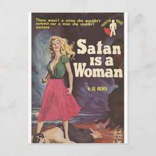 satan är en kvinna! vykort