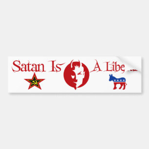 Satan är en liberal person bildekal