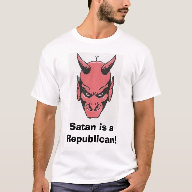 Satan är en republikan! tee shirt (Framsida)