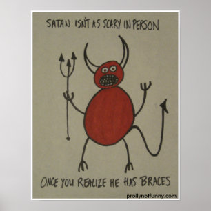Satan är inte som läskig i personaffisch poster