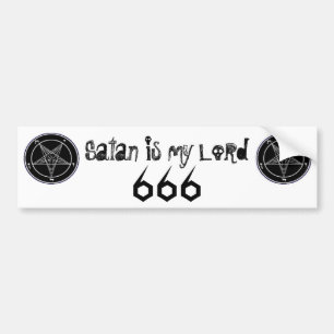 satan är lorden bildekal