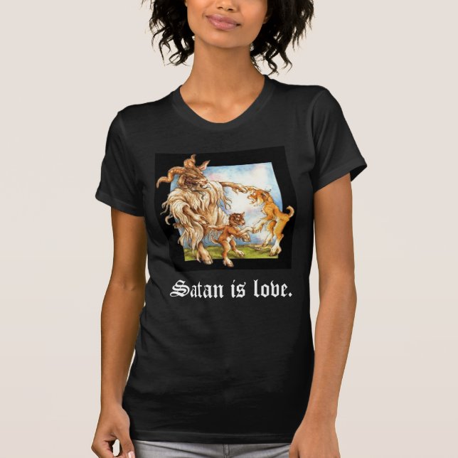 Satan är love. tee shirt (Framsida)
