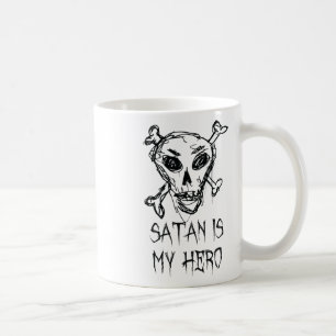 Satan är min Hero Halloween Costume Ord Design Kaffemugg