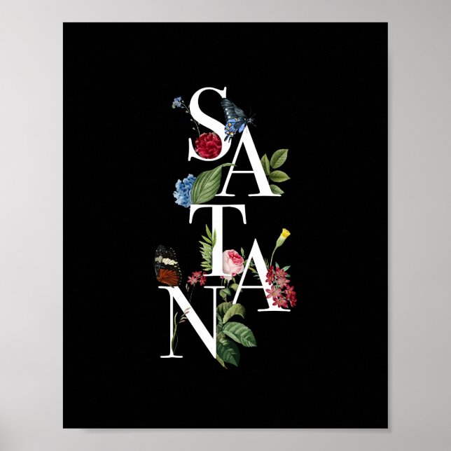 Satan - Blommor Poster (Framsidan)