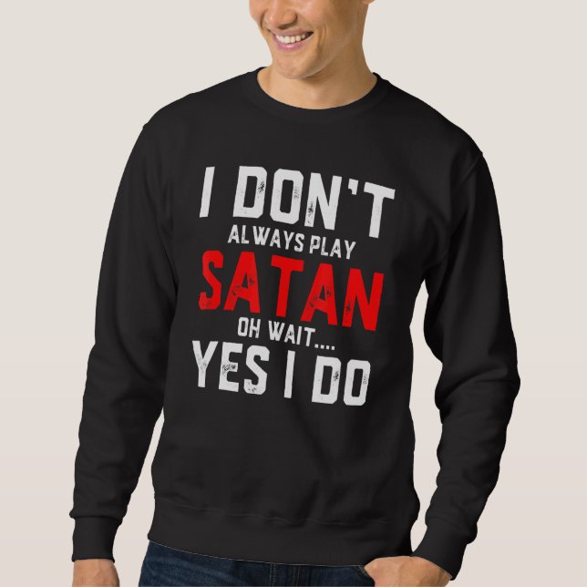 Satan Costume Djävulen Halloween Costume Satan Lång Ärmad Tröja (Framsida)
