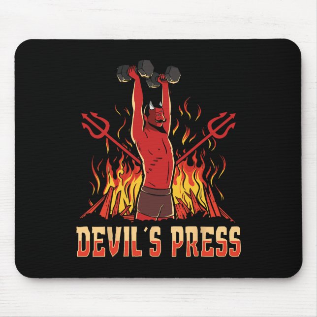 Satan Djävulen DemPress Bodybuilding Musmatta (Framsidan)