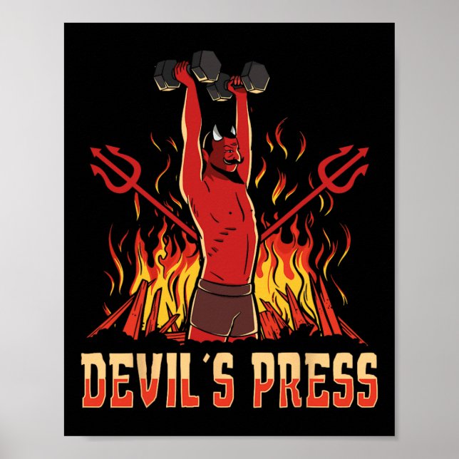 Satan Djävulen DemPress Bodybuilding Poster (Framsidan)