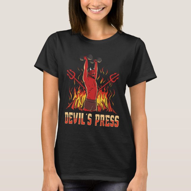 Satan Djävulen DemPress Bodybuilding T Shirt (Framsida)