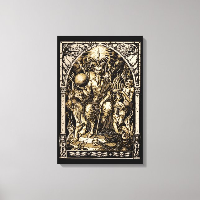 Satan Enthroned 16x24 Canvas Wall Art (Framsida)