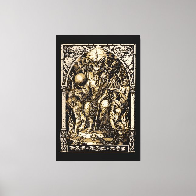 Satan Enthroned HUGE 40"x60" Canvastryck (Framsida)