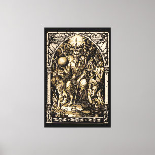 Satan Entrated HUGE 40"x60" Canvastryck