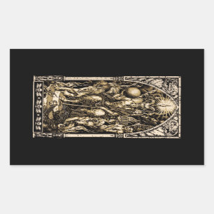 Satan Entronated Rektangulärt Klistermärke