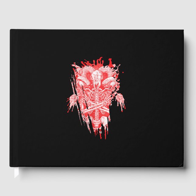 Satan Gift all Hail Goat Satanic Baphome Gästböcker (Framsida)