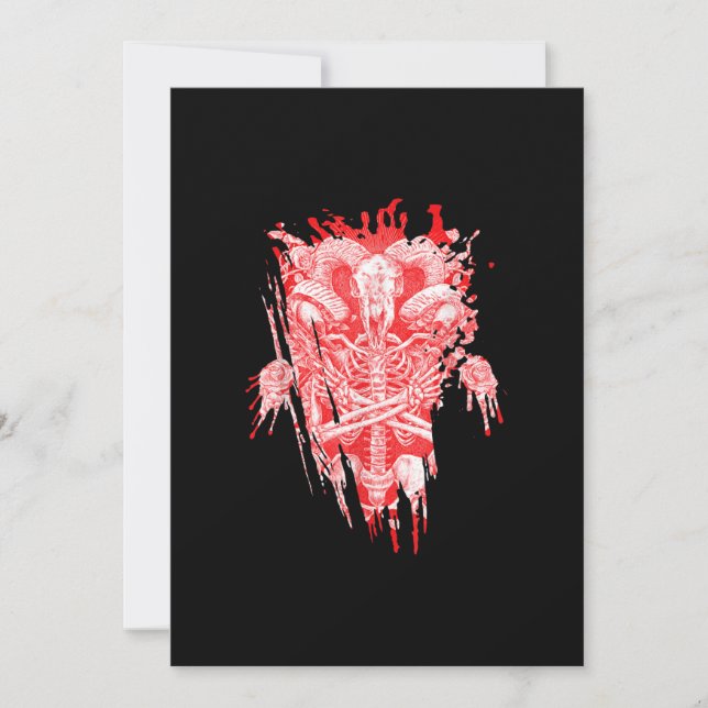 Satan Gift all Hail Goat Satanic Baphome Spara Datumet (Framsida)