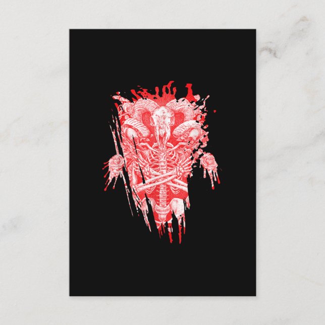 Satan Gift all Hail Goat Satanic Baphome Tilläggskort (Framsida)