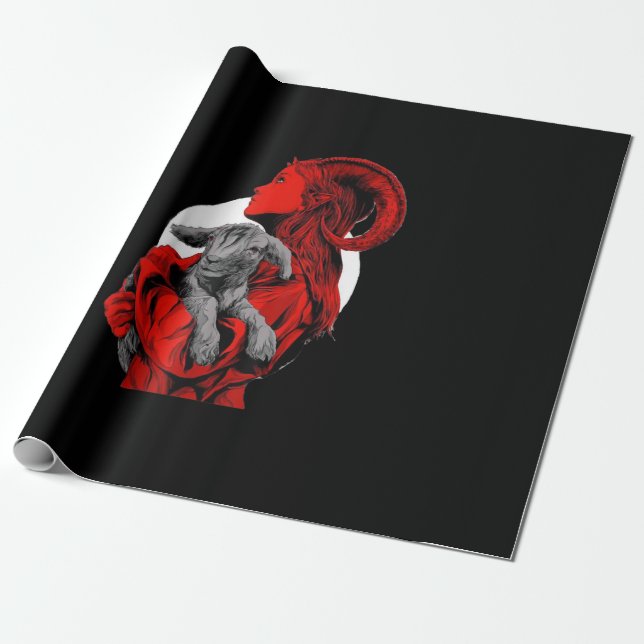 Satan Goat Gift Presentpapper (Utrullad)