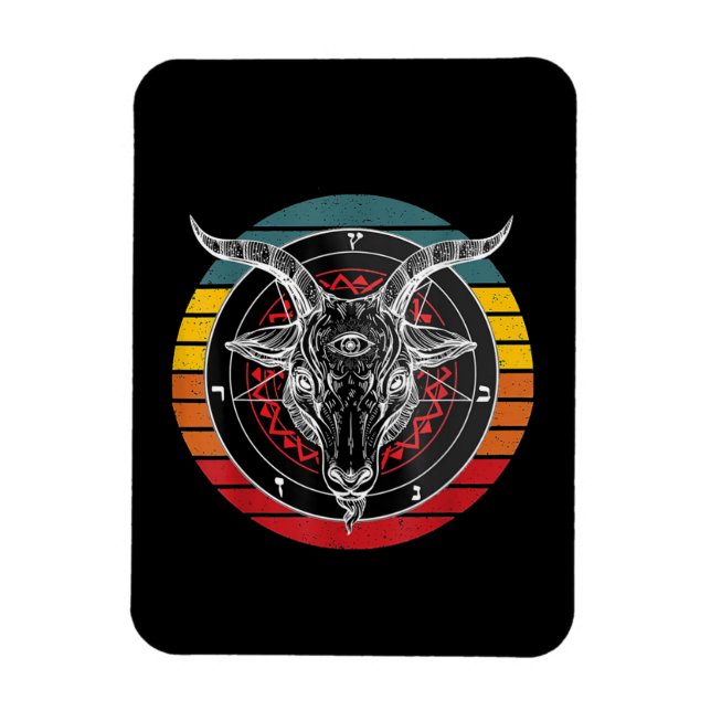 Satan Goat, Goat Gift Magnet (Vertikal)