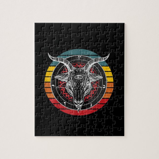 Satan Goat, Goat Gift Pussel (Vertikal)