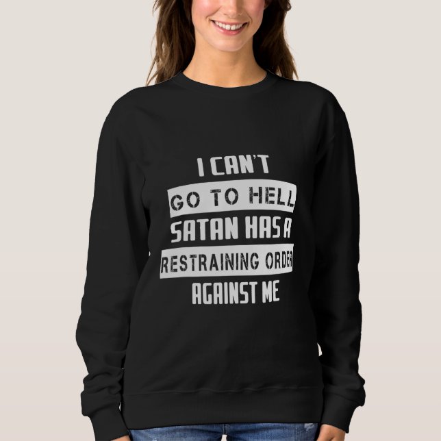 Satan har en reservorder Humor som säger T Shirt (Framsida)