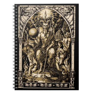 Satan installerar den spiral anteckningsboken anteckningsbok med spiral