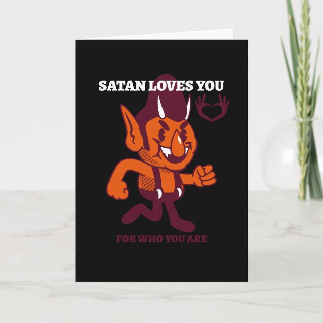 Satan kärlek dig för vem du är kort (Framsida)