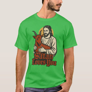 Satan Kärlek Du Satanic mörk humor T Shirt