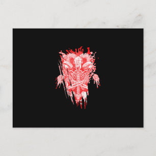 Satan kyrka present All Hail Get Satanisk Baphomet Vykort
