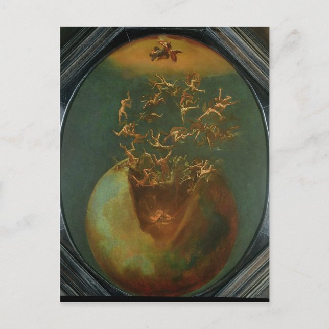 Satan och Rebel Änglar från himlen Vykort (Framsida)