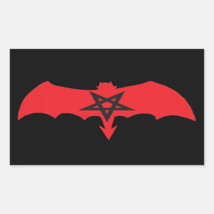 SATAN-Pentagram Rektangulärt Klistermärke
