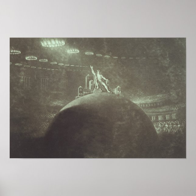 Satan President at the Infernal Council, 1824 Poster (Framsidan)