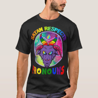 Satan Respects Pronouns LGBT Premium T Shirt