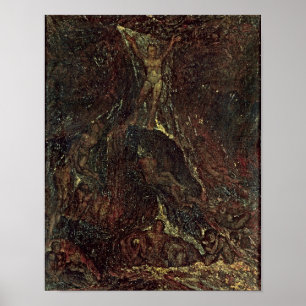 Satan som kallar upp hans legioner poster