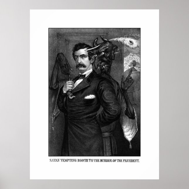 Satan Tempting John Wilkes Booth Poster (Framsidan)