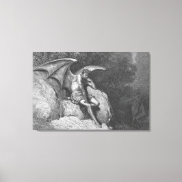 Satan Thinking Stretched Canvas Art