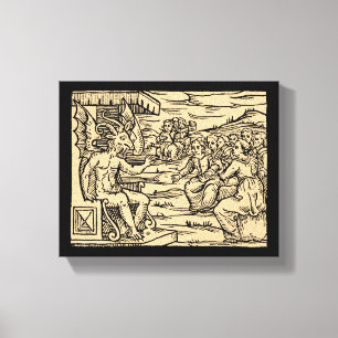 Satan undervisning hans häxor 8x10 canvastryck