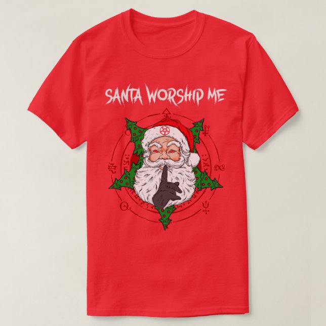 Satan Worship Me Baphomet 3 T Shirt (Design framsida)