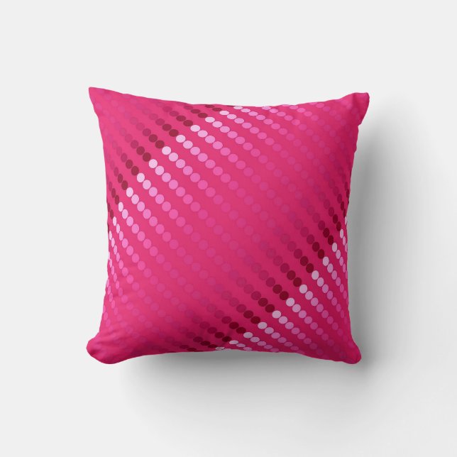 Satäng pricker - skuggar av fuchsia rosor kudde (Framsida)